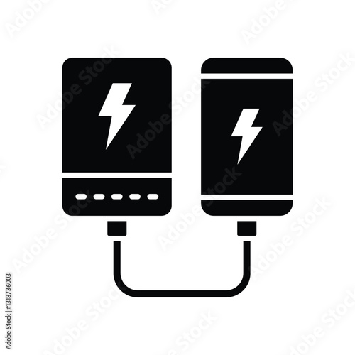 power bank icon vector design template simple and clean