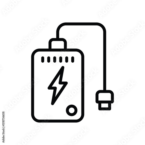 power bank icon vector design template simple and clean