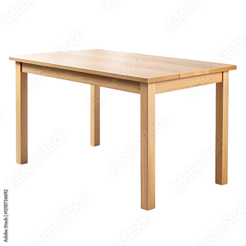 wooden table isolated on white