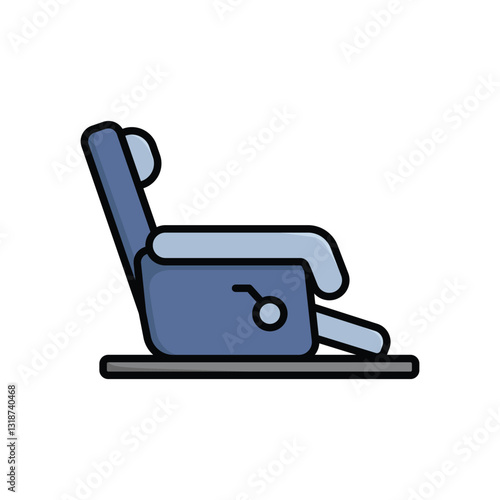 recliner chair icon vector design template simple and clean