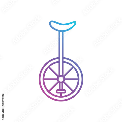 Unicycle Vector icon