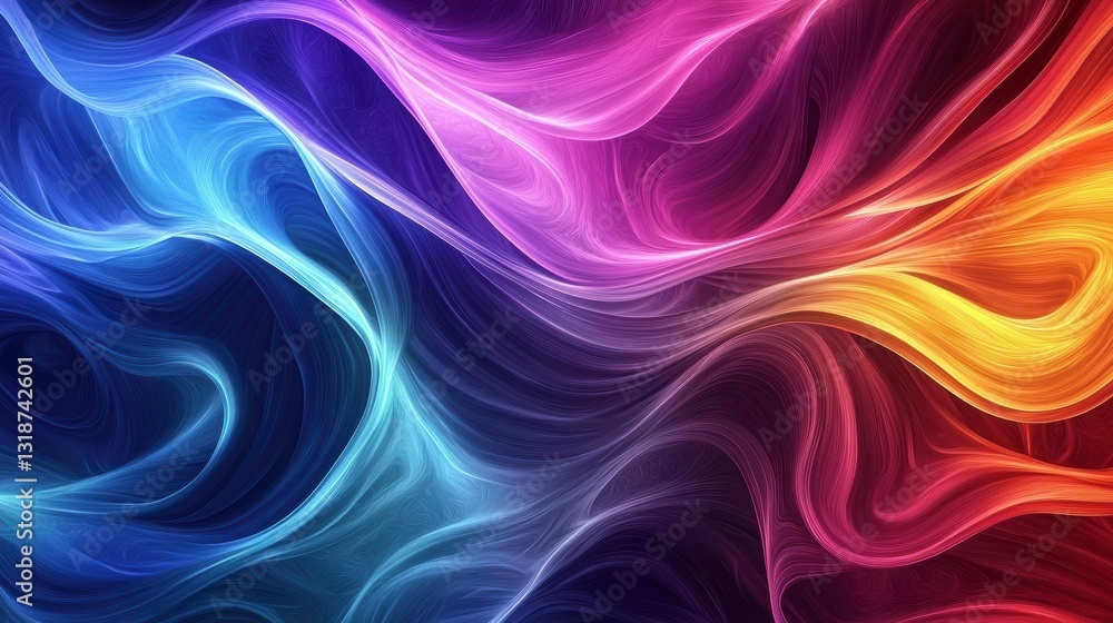 abstract background featuring colorful waves and vibrant fluid art designs, creating a mesmerizing visual experience.