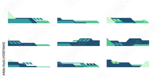 Business Geometric Footer