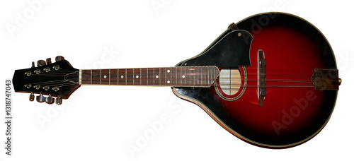 Vászonkép This classical mandolin features a stunning red and black finish, highlighting its finely crafted body and elegant lines