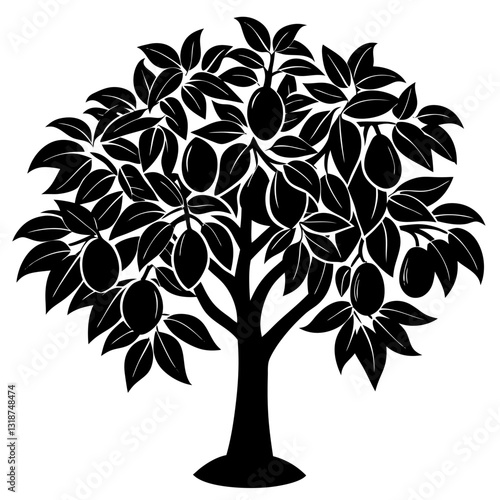 tree silhouettes with white background