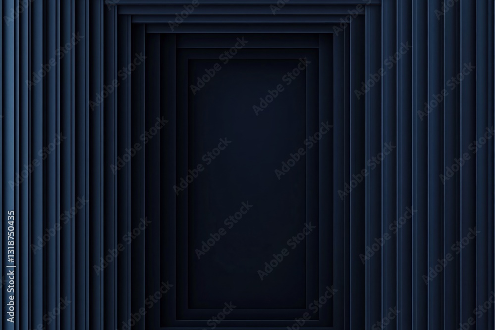Abstract dark blue nested frames, architectural design, minimalist background. Abstract dark blue nested frames, architectural design, minimalist background.