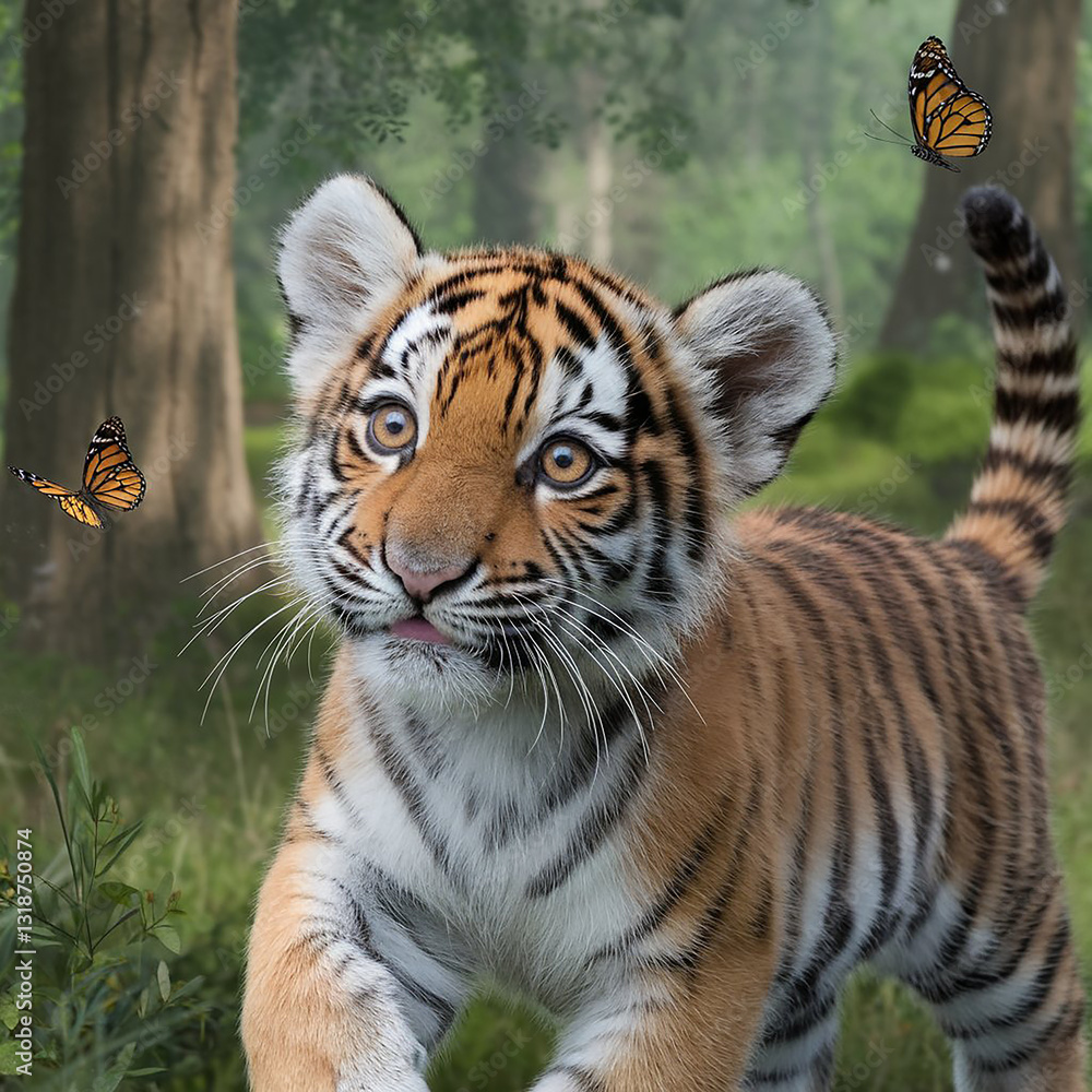 Fototapeta premium cute baby animals 