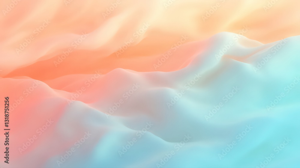 Obraz premium Abstract Pastel Fabric Texture: Peach and Light Blue Hues