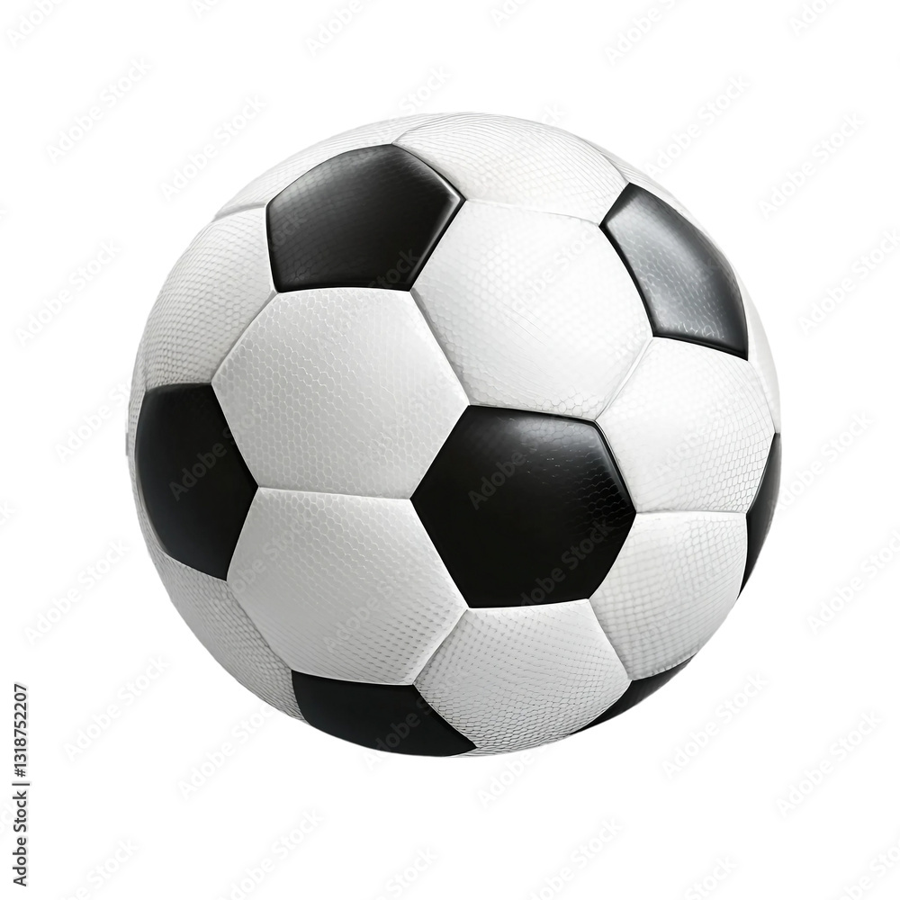 black and white soccer ball for sports and game isolated on transparent background black and white soccer ball for sports and game isolated on transparent background