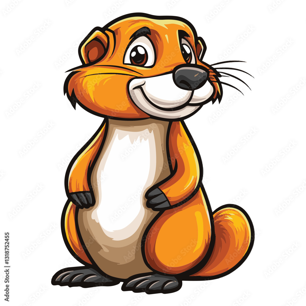 Obraz premium Otter cartoon vector illustration 