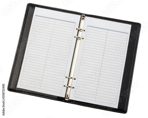 Wallpaper Mural Open black binder with lined paper on a transparent background Torontodigital.ca