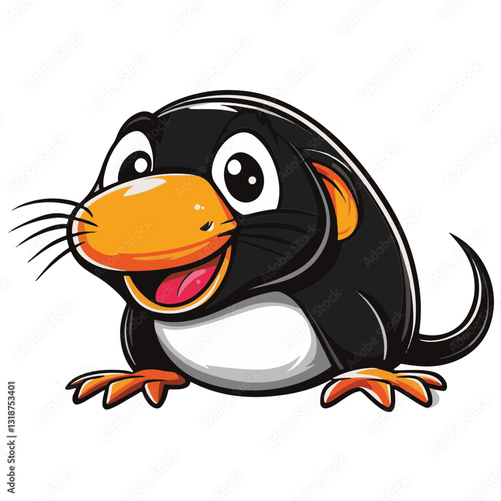 Obraz premium Mole cartoon vector illustration