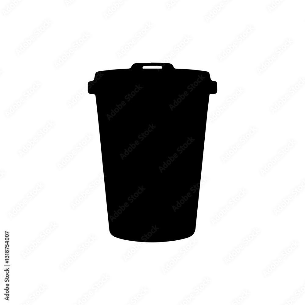 Black Recycle bin bottle sweater silhouette vector illustration on white background
Black Recycle bin bottle sweater silhouette vector illustration on white background