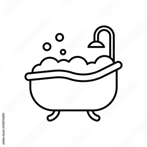 Bathtub Vector icon