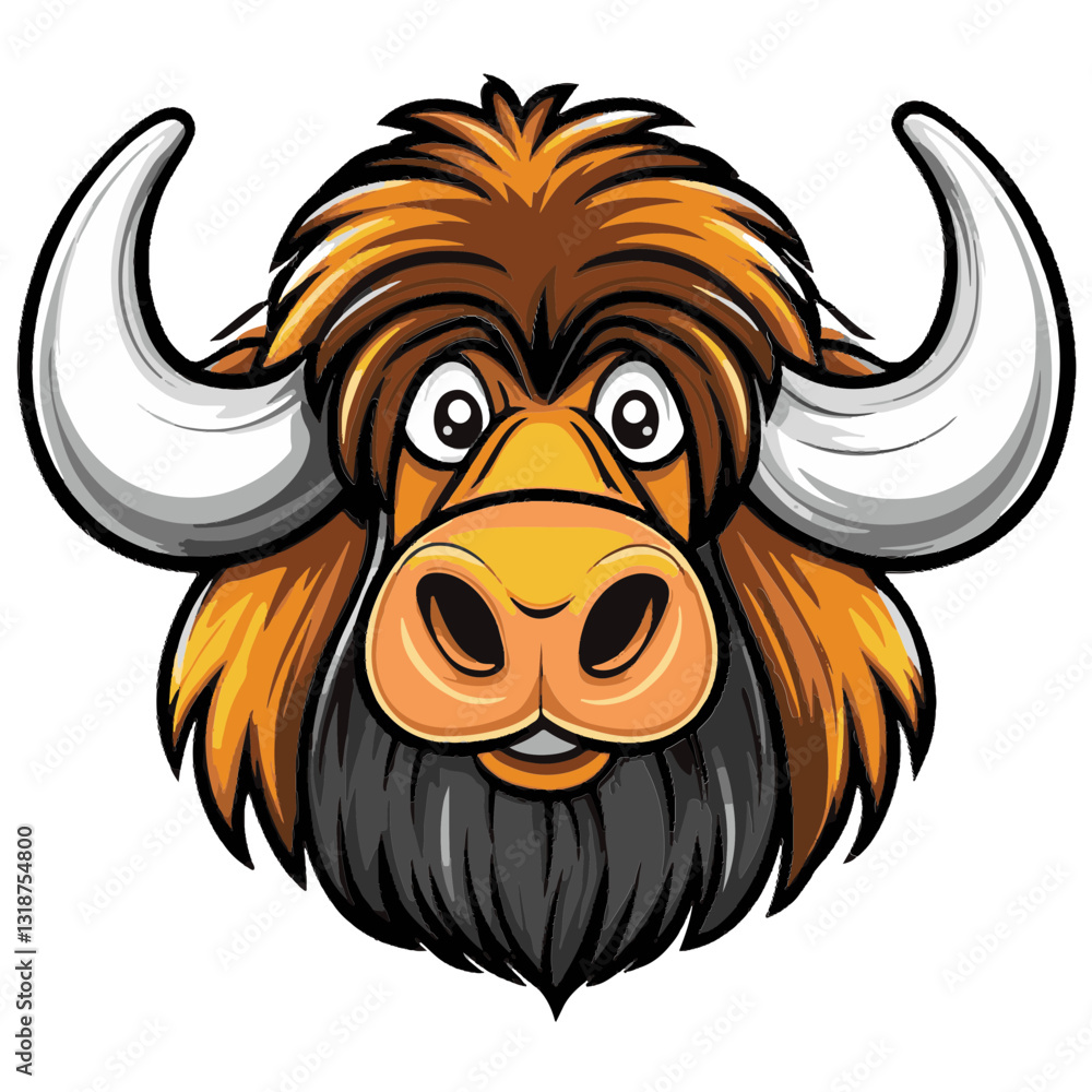 vector illustration of cartoon bull vector illustration of cartoon bull
