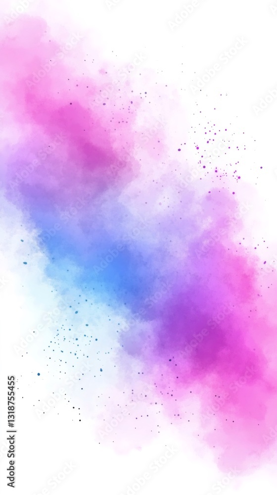Colorful powder particles exploding creating a vibrant abstract design with copy space on a white background Colorful powder particles exploding creating a vibrant abstract design with copy space on a white background
