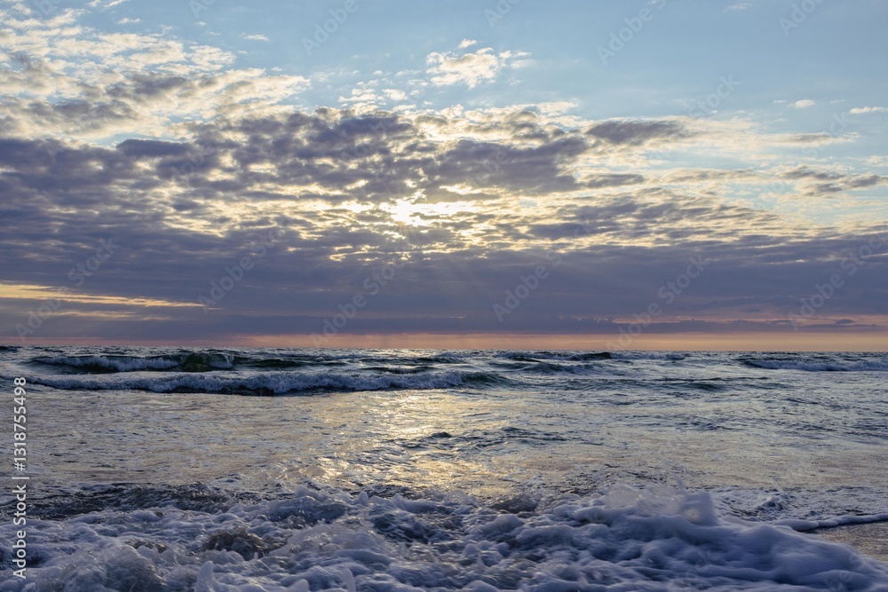 Sunset on the Baltic Sea coast in the Curonian Spit, Lithuania - 20.07.2024 Sunset on the Baltic Sea coast in the Curonian Spit, Lithuania - 20.07.2024