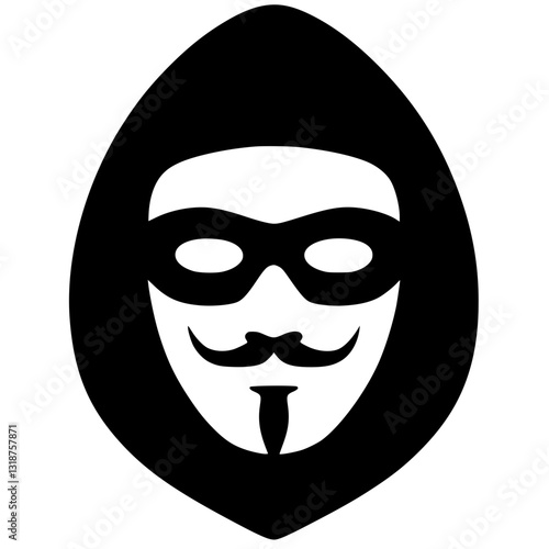 Hacker logo silhouette