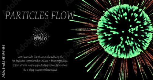 Abstract vector visualization of neural connections. Thin colored lines connect nodes, creating a dynamic flow of information. Gradients and glowing dots highlight the learning process of the neural n