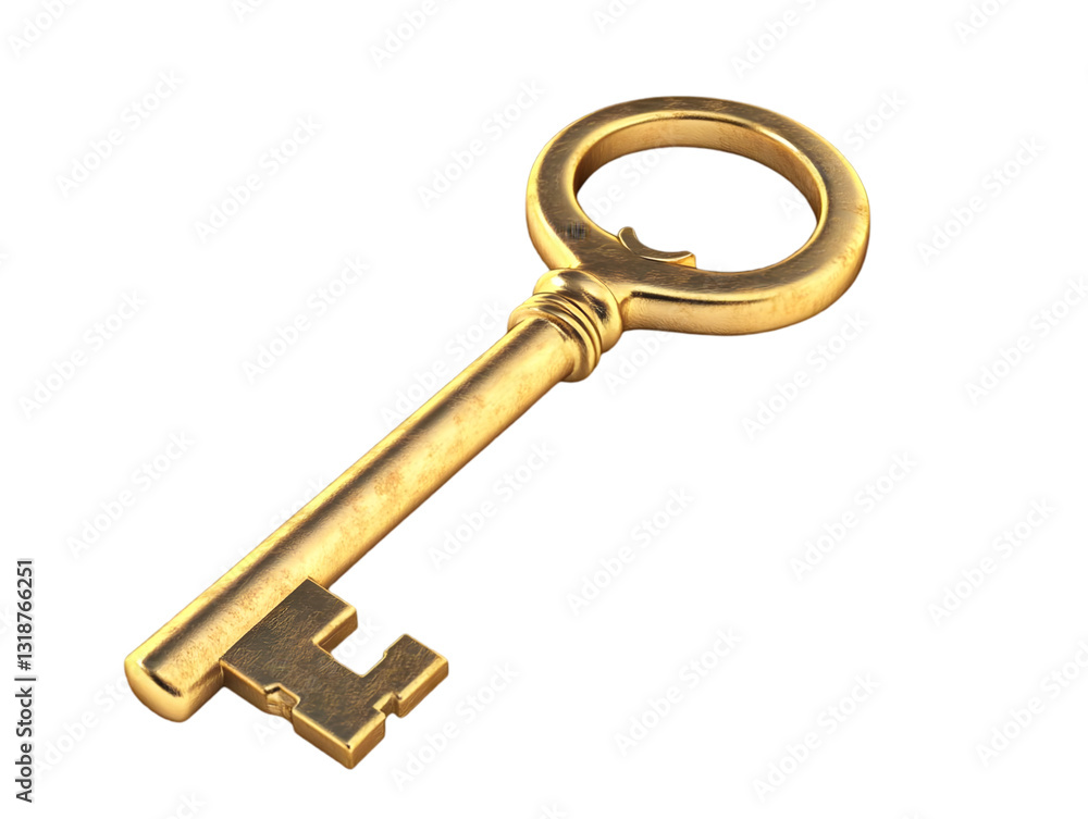 A golden key representing security, access, and opportunity in a professional environment. A golden key representing security, access, and opportunity in a professional environment.