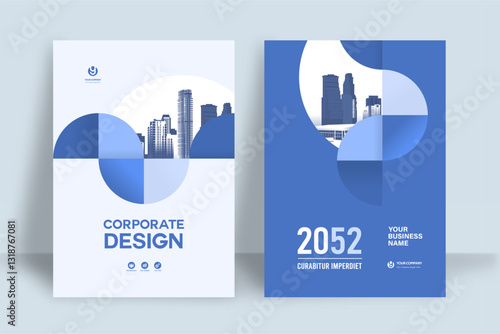 City Background Business Book Cover Design Template