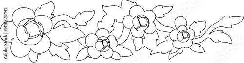 sketch vector illustration silhouette design decorative carving ornament floral decoration classic vintage ethnic