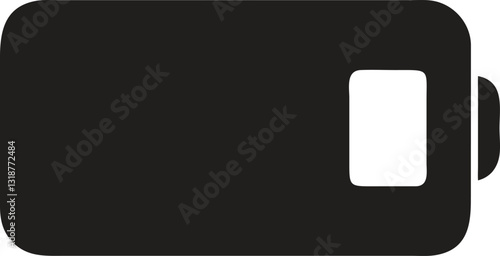 PBattery Icon Minimalist Power Level Vector Illustrationrint