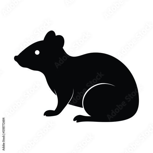 Stylized Mouse Silhouette Graphic Art for Artwork