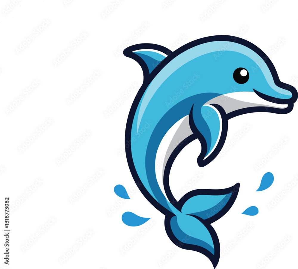 Fototapeta premium Black Whale Silhouette – Minimalist Marine Mammal Illustration