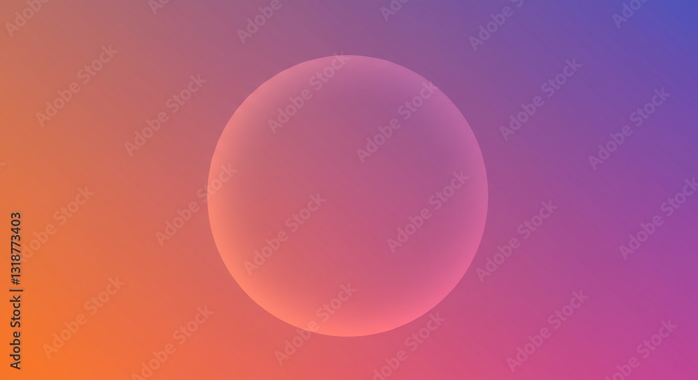 Soft glowing orb floats gently on vibrant gradient background. AI Generated Soft glowing orb floats gently on vibrant gradient background. AI Generated