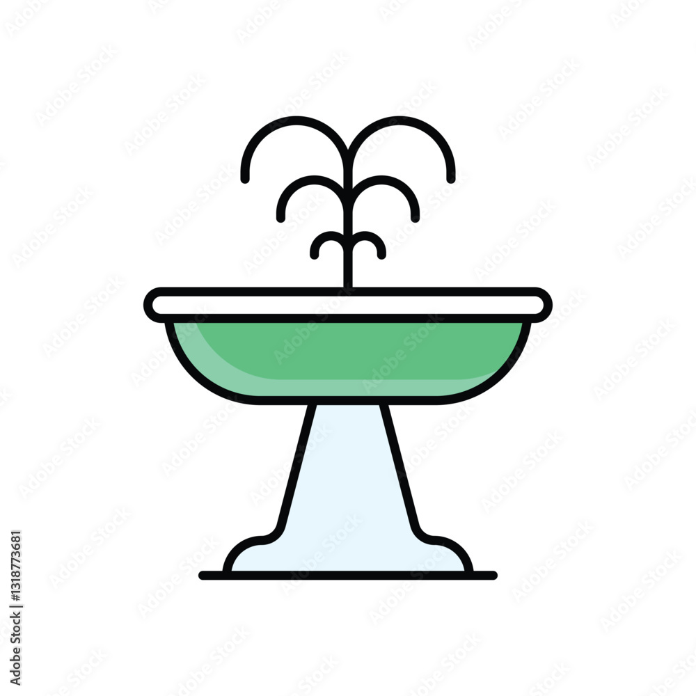 Fountain Vector icon Fountain Vector icon