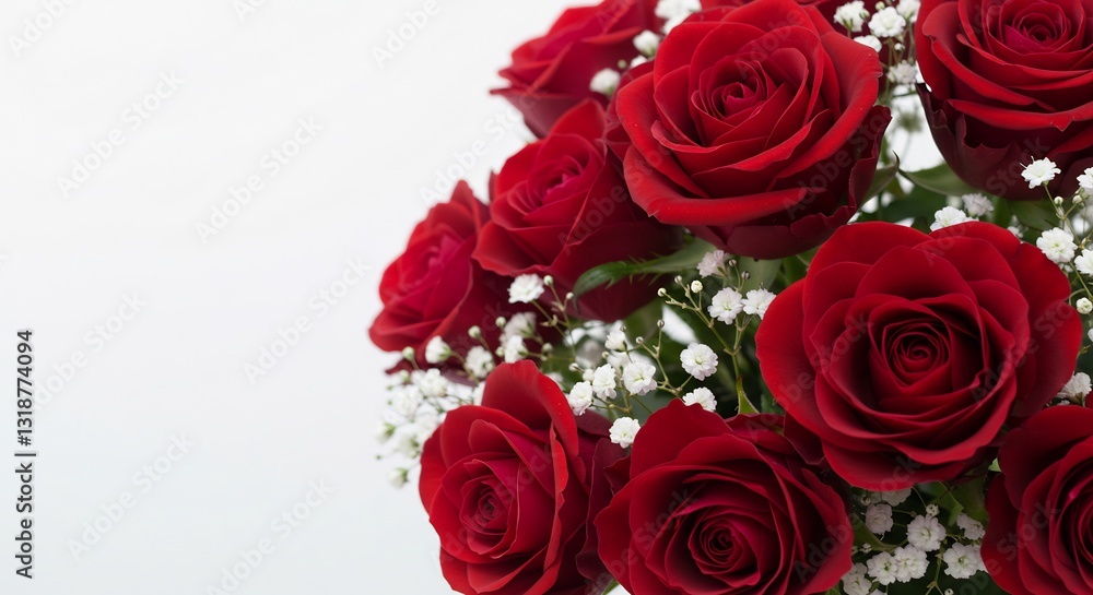 Vibrant red roses softly lit create romantic bouquet. AI Generated Vibrant red roses softly lit create romantic bouquet. AI Generated