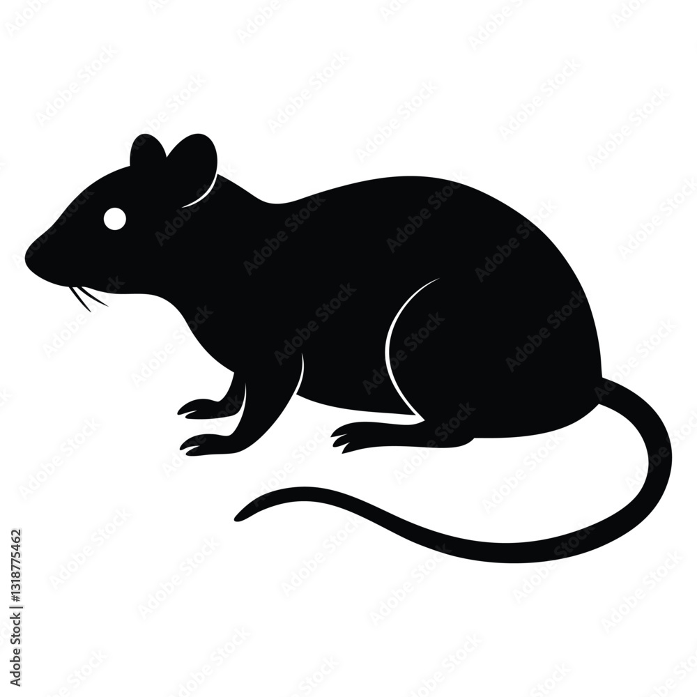 Minimalistic Mouse Silhouette Clipart Icon Minimalistic Mouse Silhouette Clipart Icon