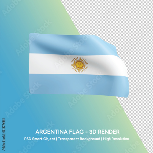 Argentina Flag 3D Render