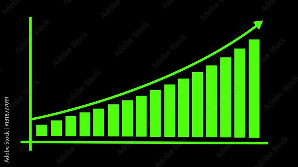 Futuristic Business Analytics Chart in Motion Futuristic Business Analytics Chart in Motion