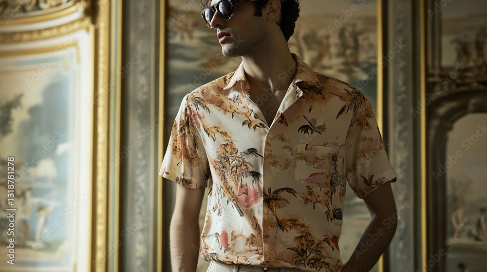 Summer Men's Fashion: Palm Tree Print Shirt Summer Men's Fashion: Palm Tree Print Shirt