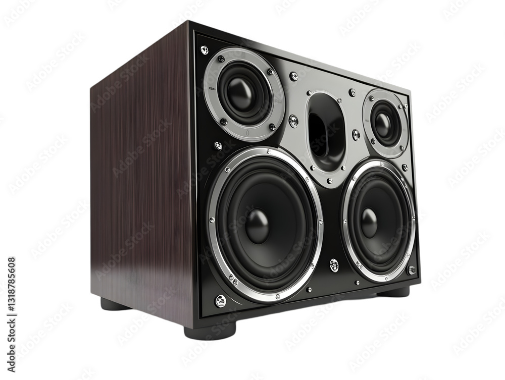 Fototapeta premium High-quality speaker system designed for clear sound and deep bass, perfect for music enthusiasts and audio professionals.