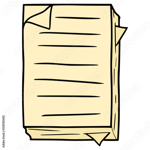 bunch of papers illustration hand drawn isolated vector