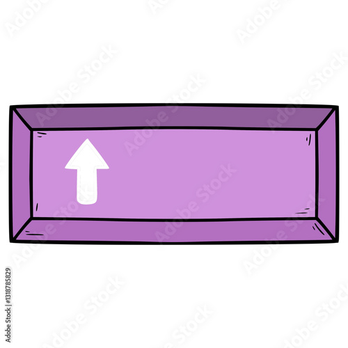 shift button illustration hand drawn isolated vector