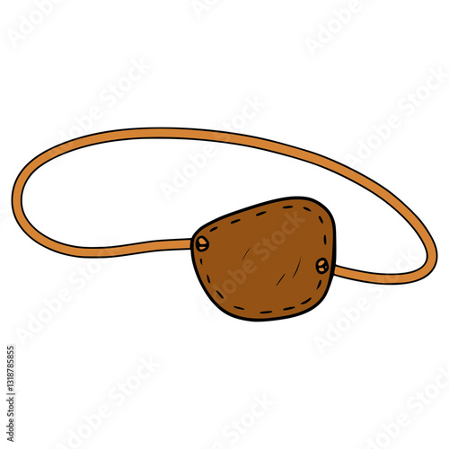 pirate eye patch illustration hand drawn isolated vector