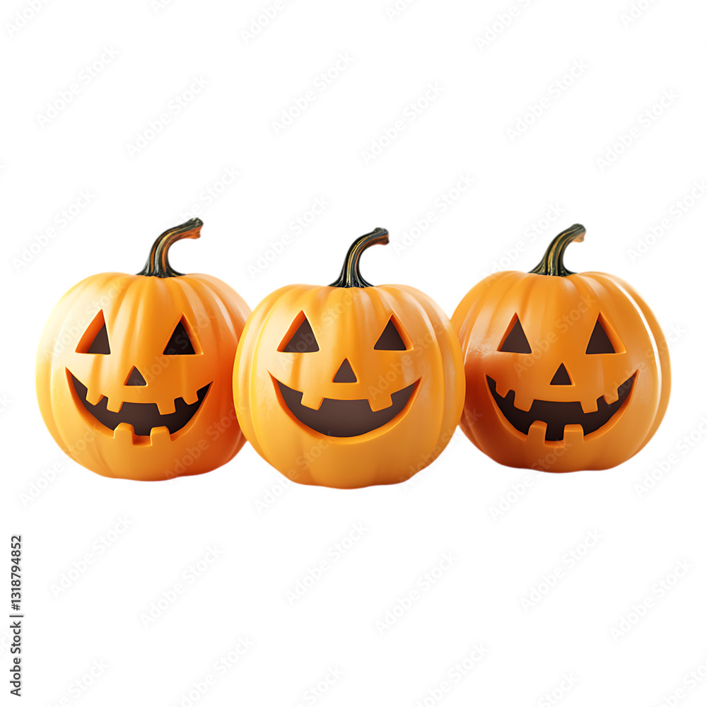 PNG Halloween pumpkins against a transparent background PNG Halloween pumpkins against a transparent background