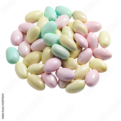 Jordan Almonds Isolated on White Background
