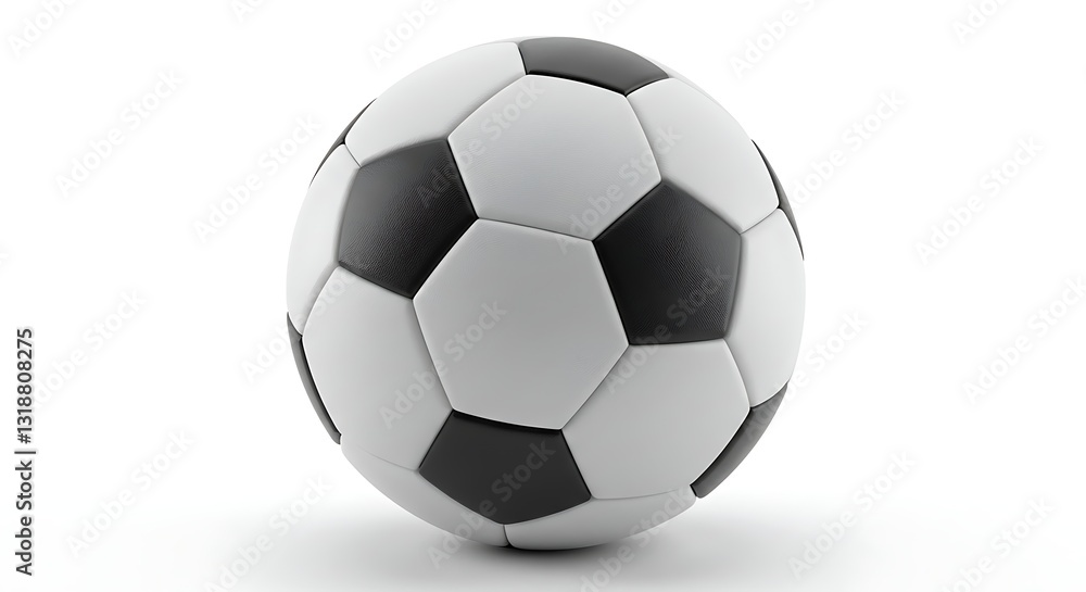 白黒のサッカーボール 鮮明な光で輝く 完璧な球体. AI Generated 白黒のサッカーボール 鮮明な光で輝く 完璧な球体. AI Generated