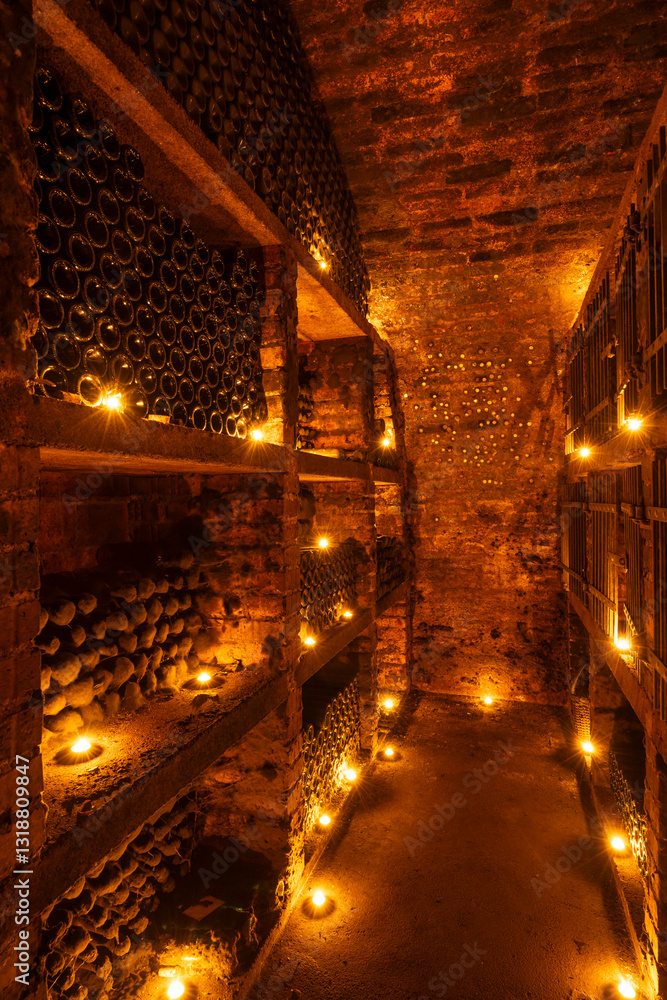 Wine cellars in Ivan, Southern Moravia, Czech Republic