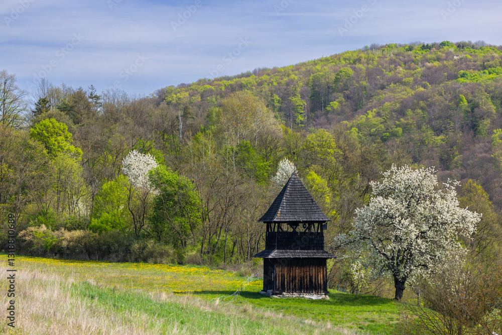 Belfry near Church of St. Martin, Cerin, Polana, Slovakia