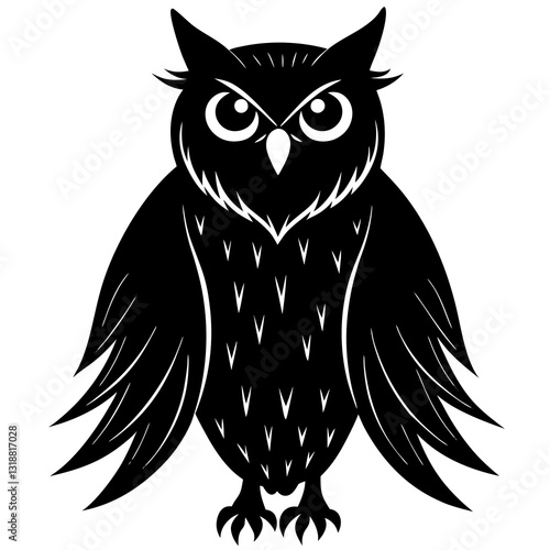 Phantom Owl  silhouette vector illustration 