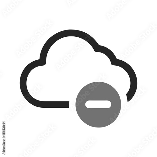 Cloud with minus symbol for data reduction