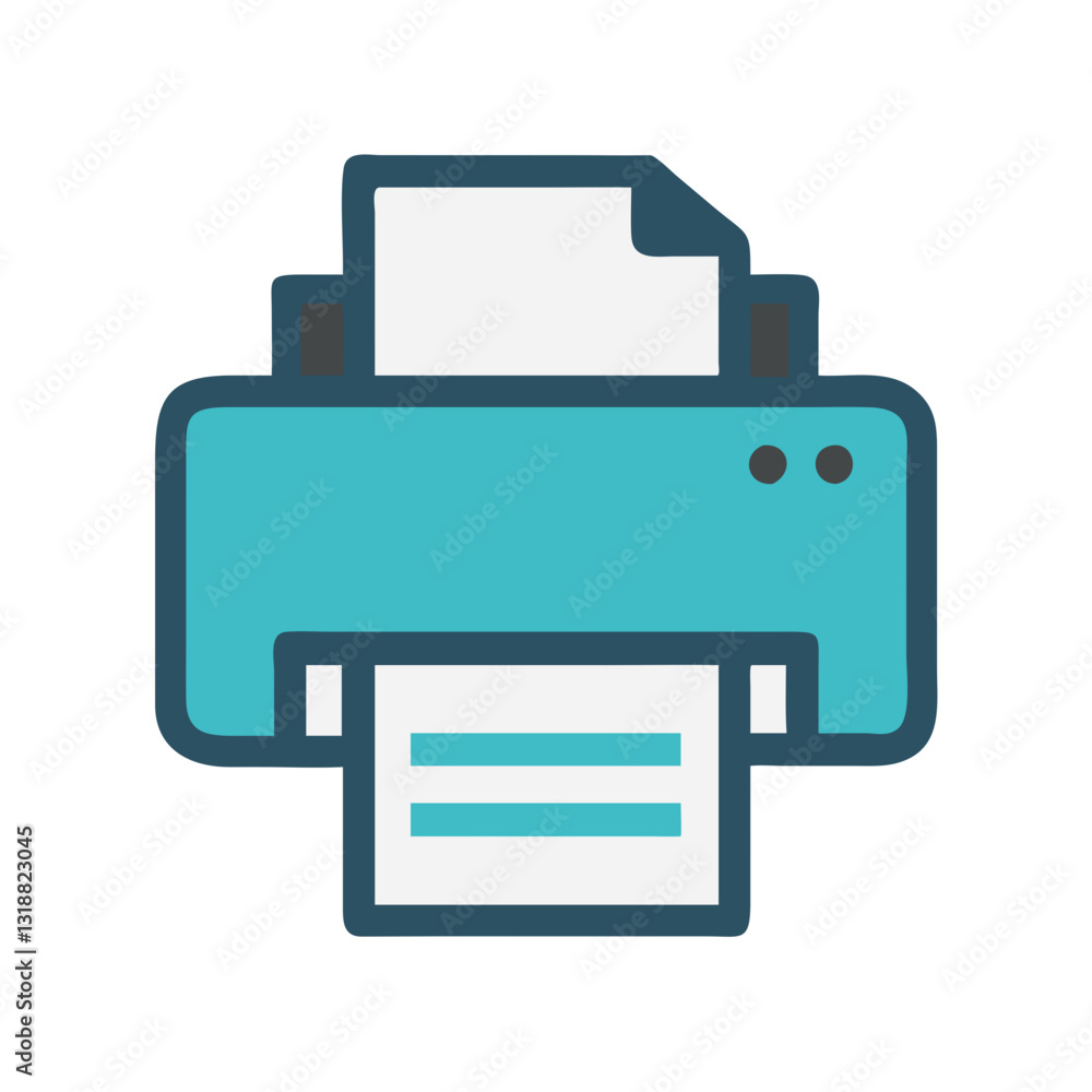 Cyan office printer with document output function Cyan office printer with document output function