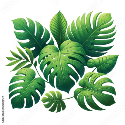 Monstera Leaves vector