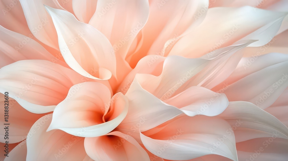 Fototapeta premium Delicate Peach-Colored Flower Petals Close-Up